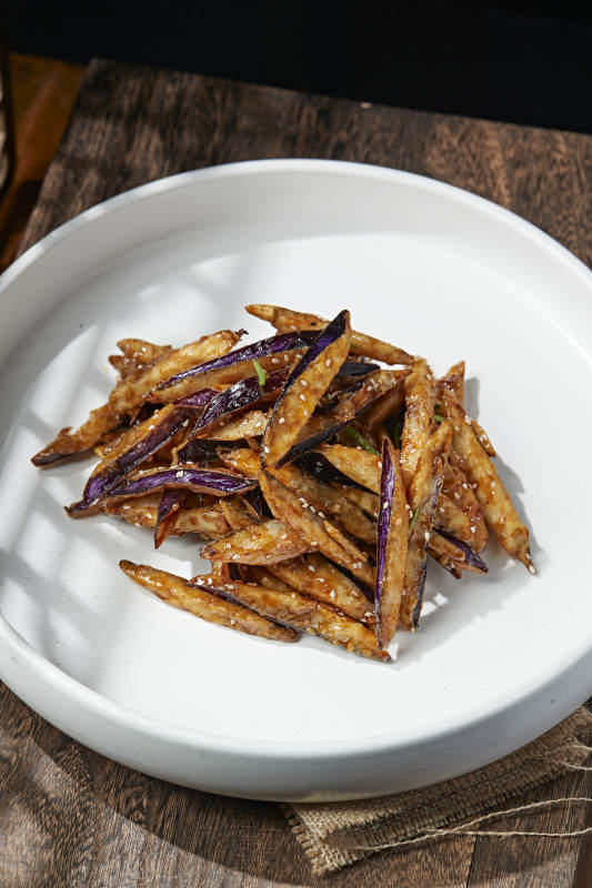 酱香糖醋风味炸茄子图片