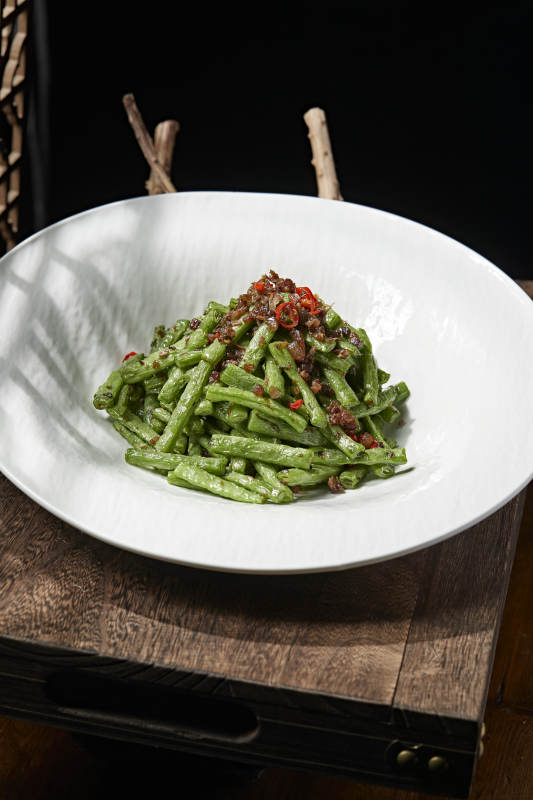 肉沫干煸豆角图片