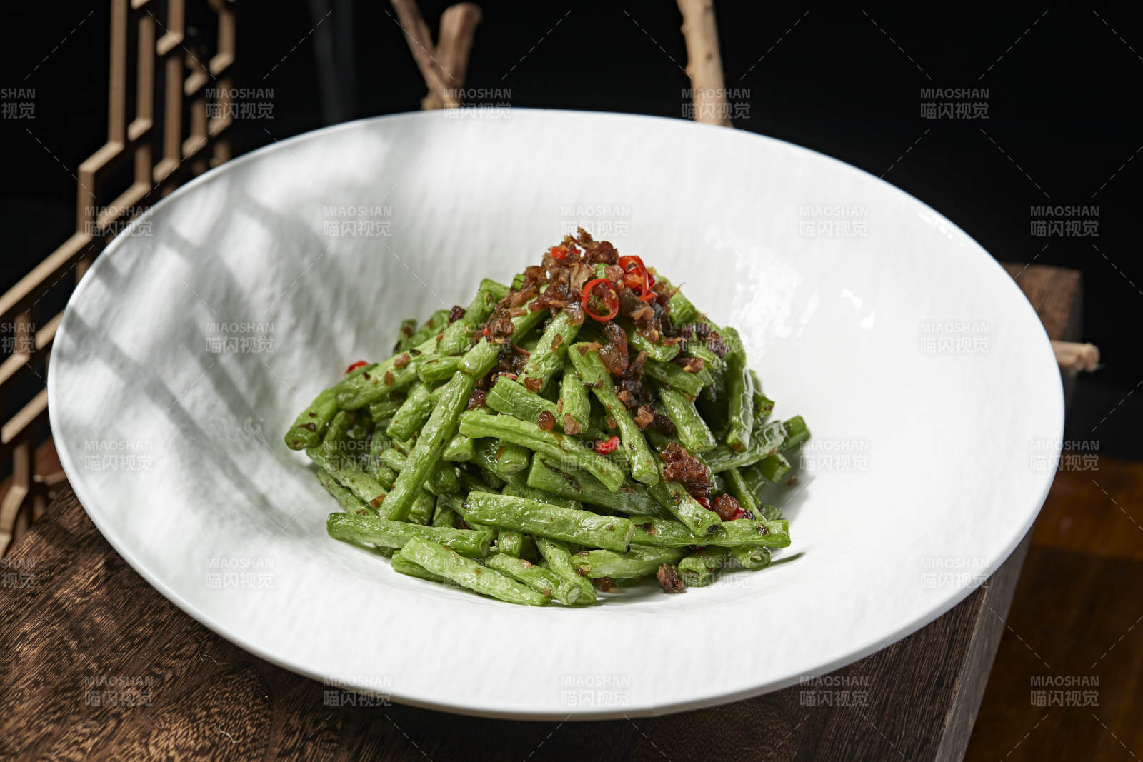 肉沫干煸豆角图片