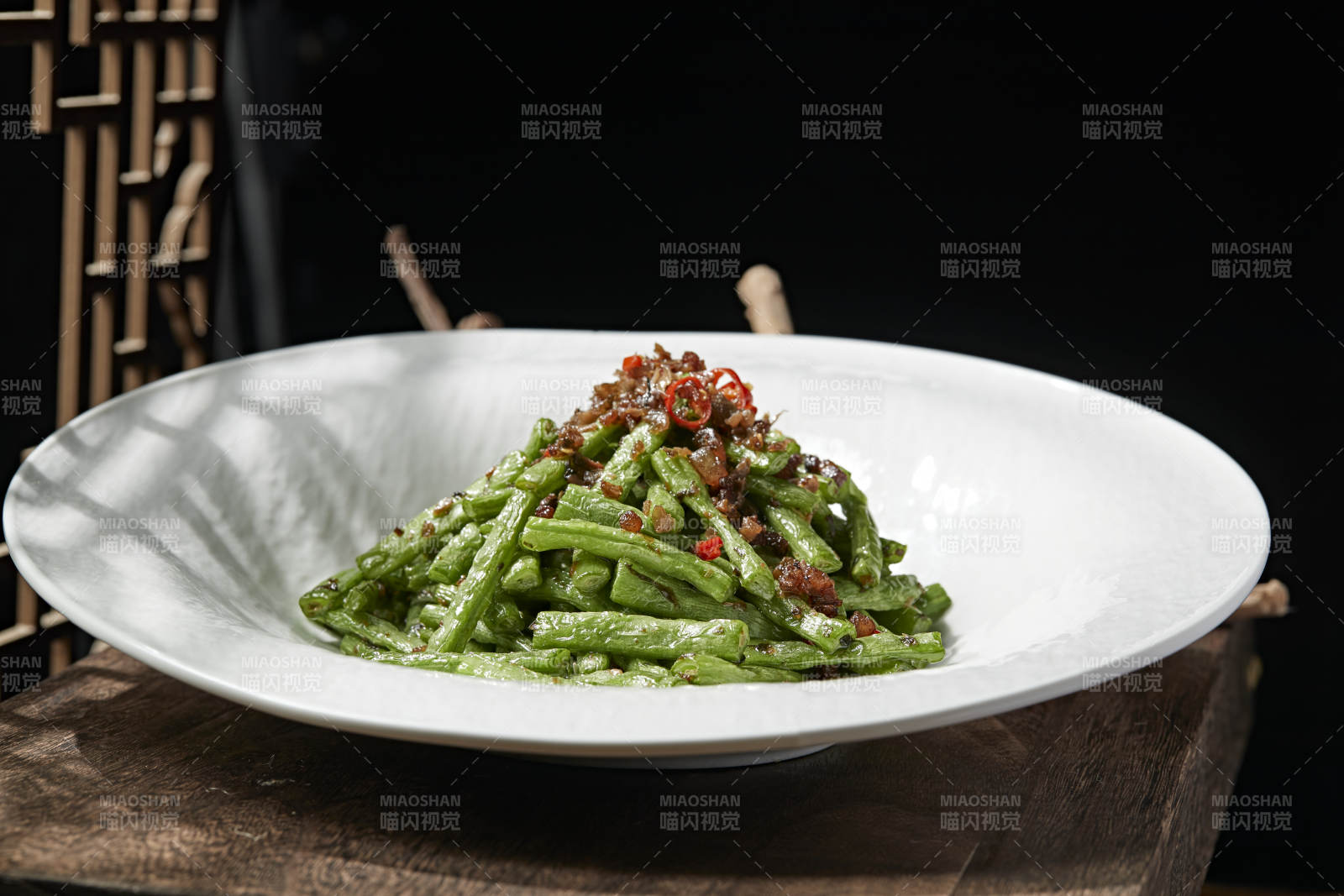 肉沫干煸豆角图片