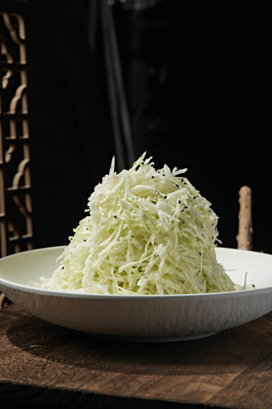 芥辣凉拌爽口包菜丝图片