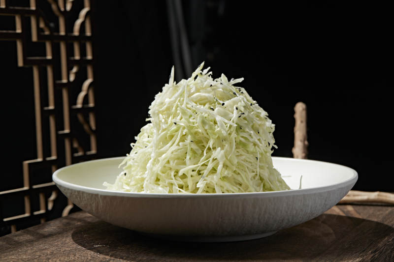 芥辣凉拌爽口包菜丝图片