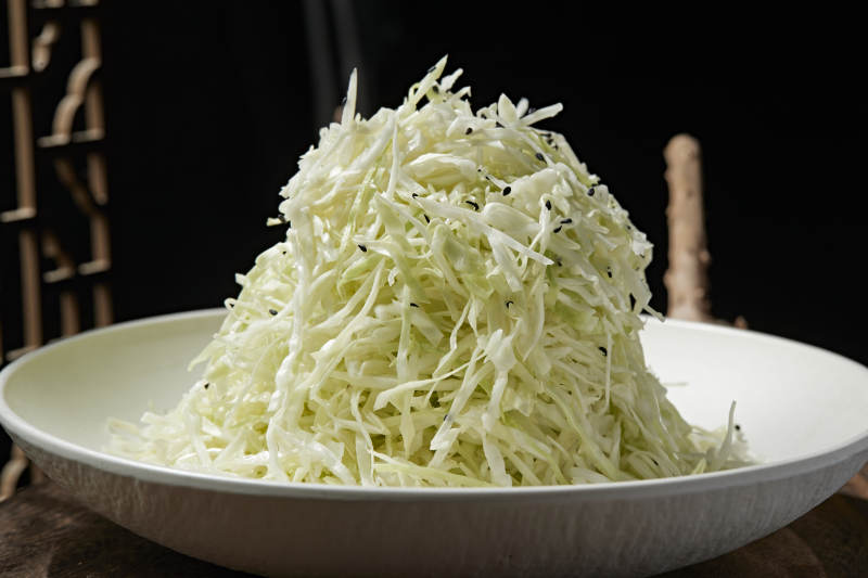 芥辣凉拌爽口包菜丝图片