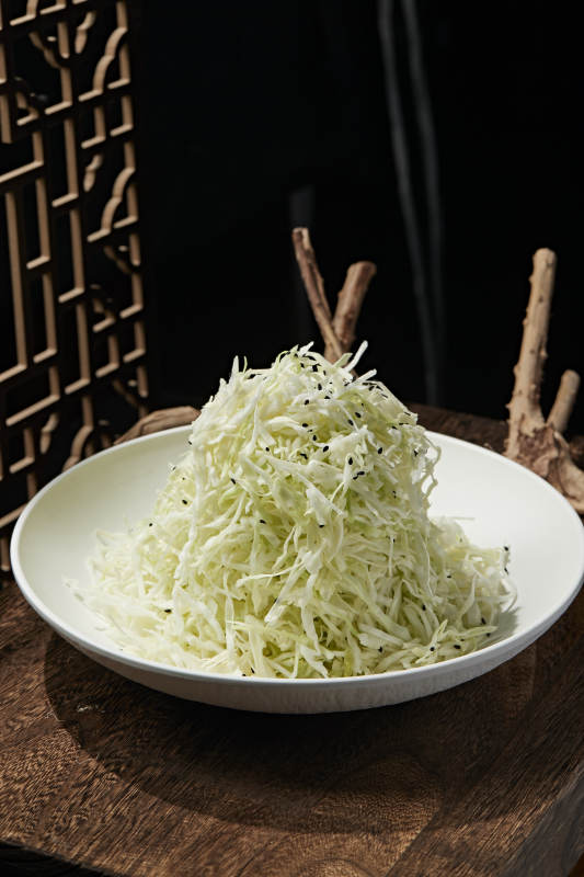 芥辣凉拌爽口包菜丝图片