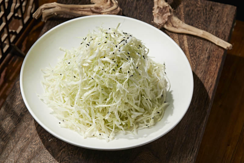 芥辣凉拌爽口包菜丝图片