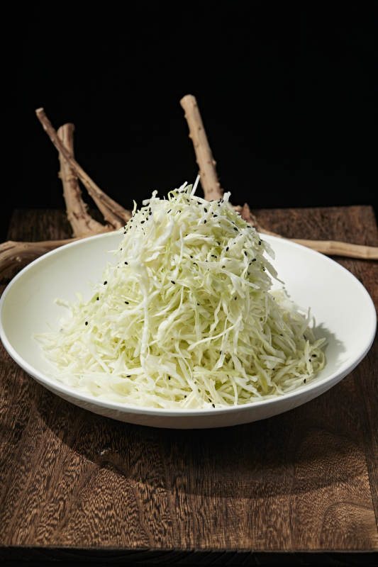 芥辣凉拌爽口包菜丝图片