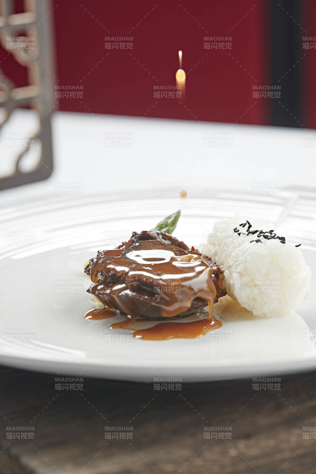 南非干鲍鲍汁捞饭图片