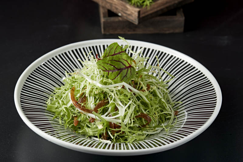 豆豉鲮鱼拌苦菊图片