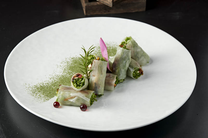 鲮鱼丝苦菊卷肠粉图片