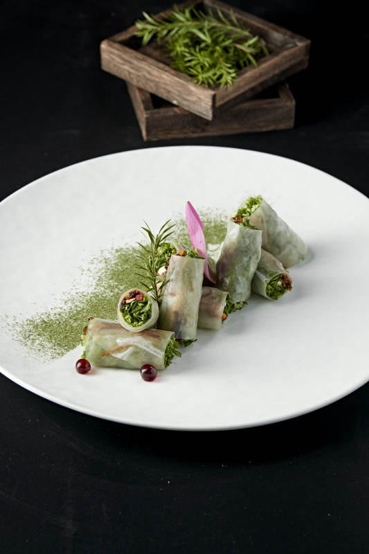 鲮鱼丝苦菊卷肠粉图片