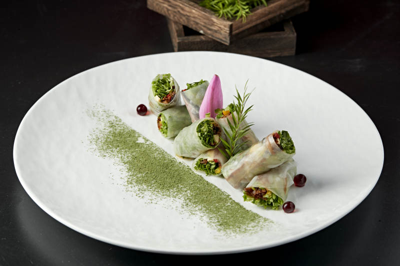 鲮鱼丝苦菊卷肠粉图片