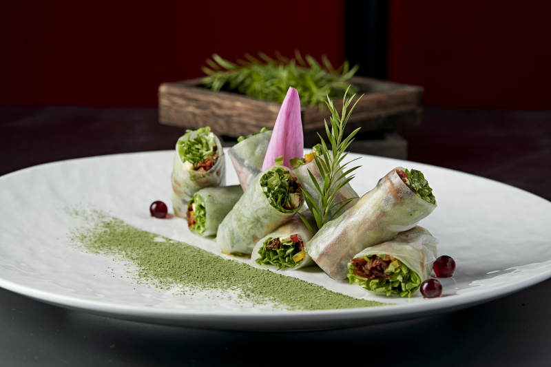 鲮鱼丝苦菊卷肠粉图片