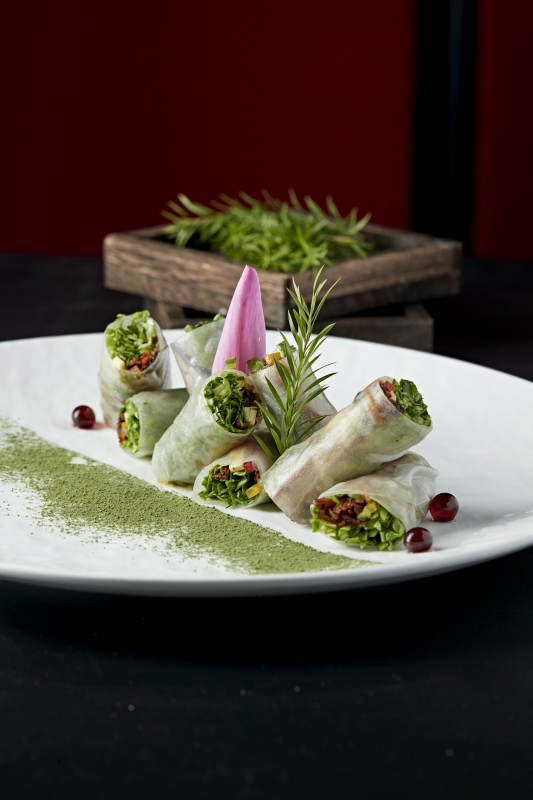 鲮鱼丝苦菊卷肠粉图片