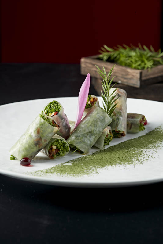 鲮鱼丝苦菊卷肠粉图片