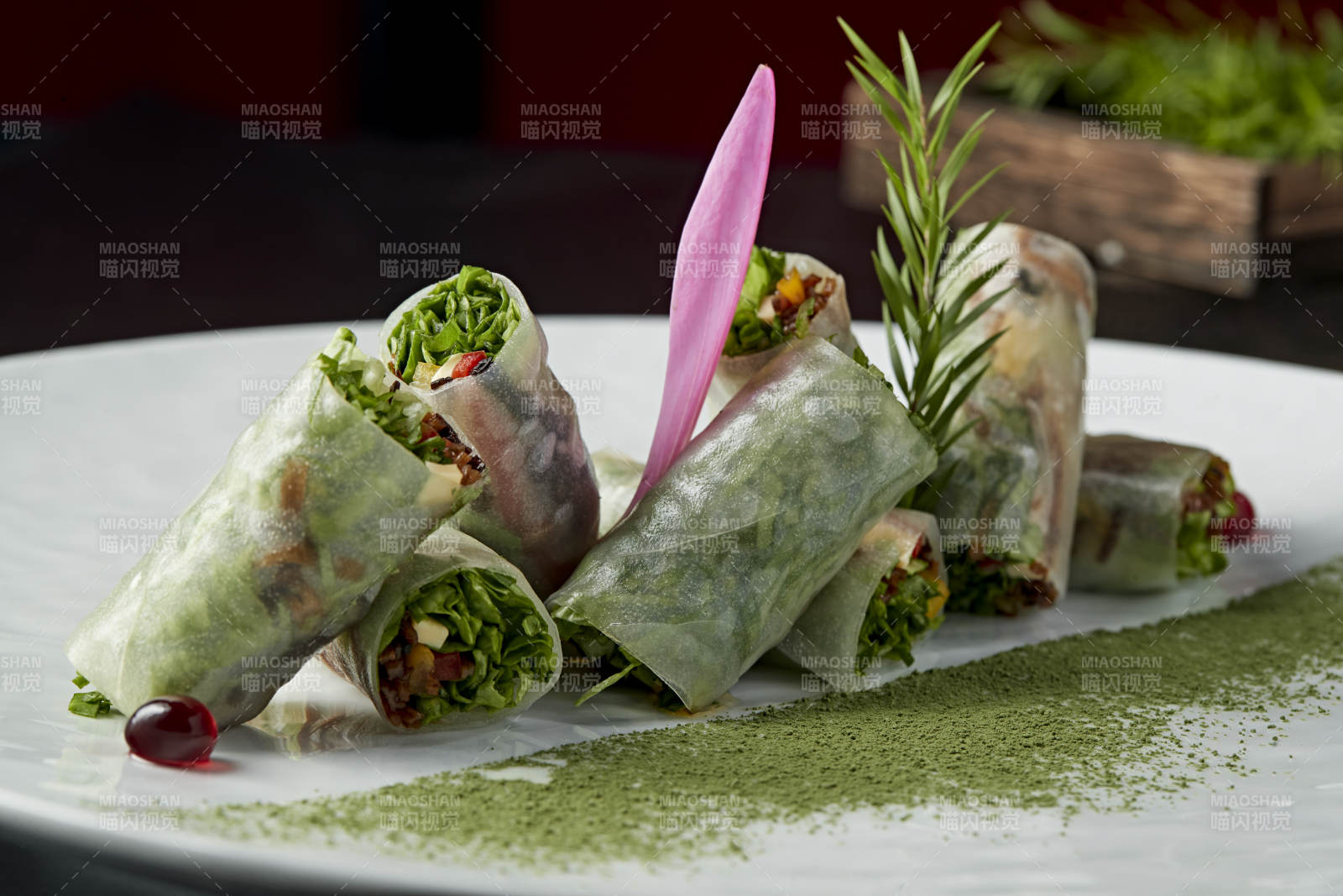 鲮鱼丝苦菊卷肠粉图片