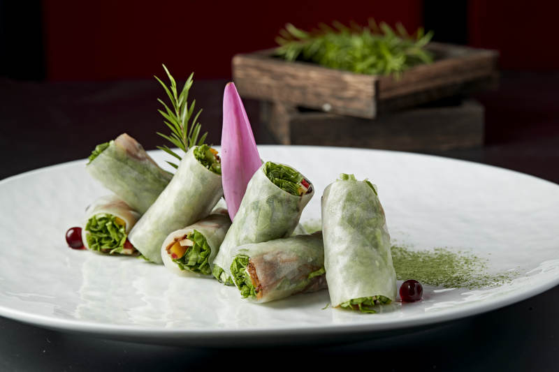 鲮鱼丝苦菊卷肠粉图片