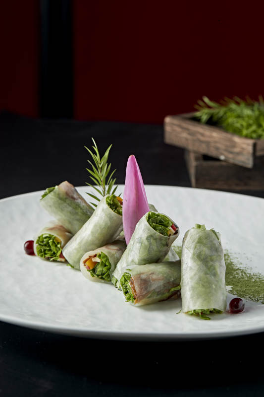 鲮鱼丝苦菊卷肠粉图片