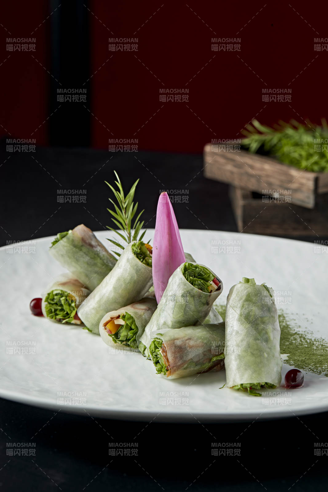 鲮鱼丝苦菊卷肠粉图片