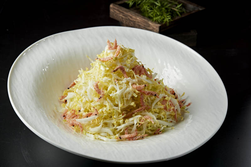 樱花虾干拌菜心图片