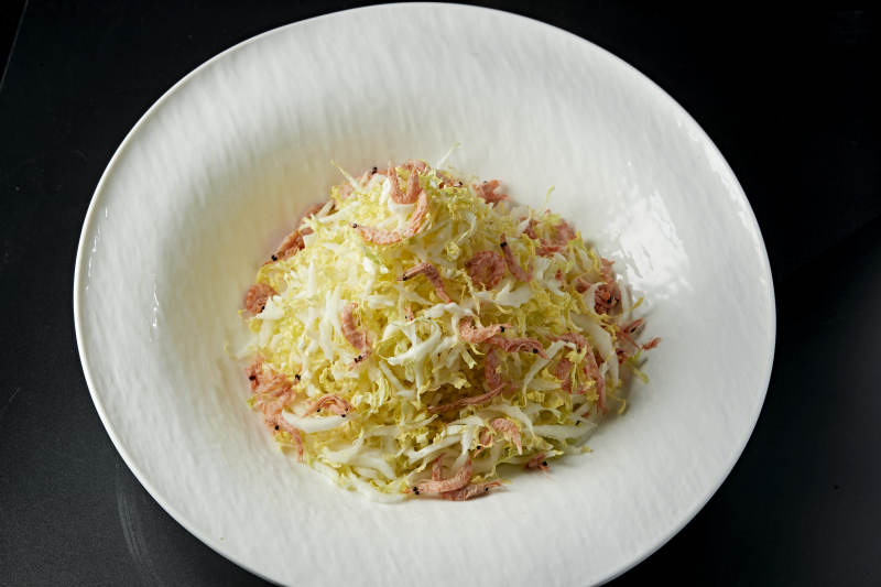 樱花虾干拌菜心图片