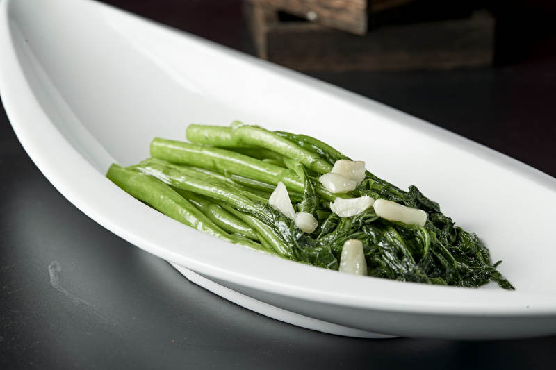 蒜香炝炒菜心图片