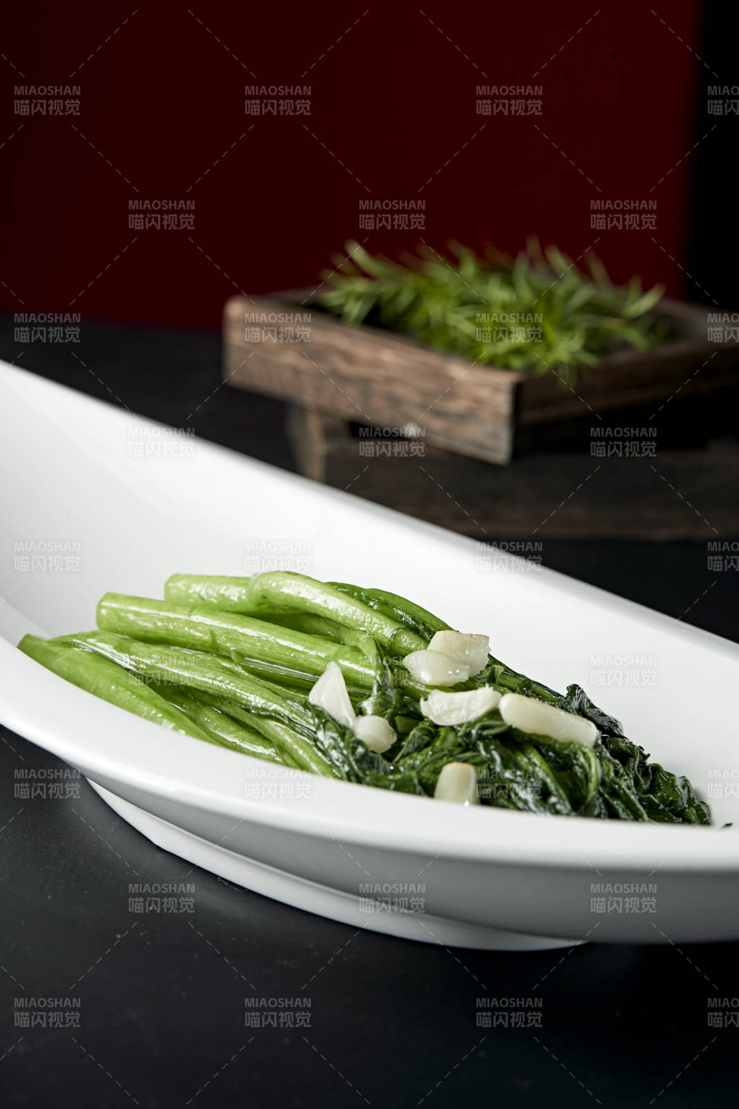 蒜香炝炒菜心图片