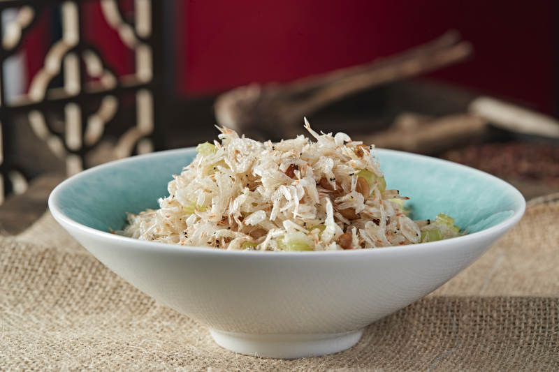 西芹黄豆拌深海虾皮图片