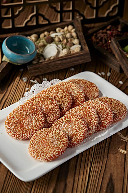 芝麻南瓜饼图片