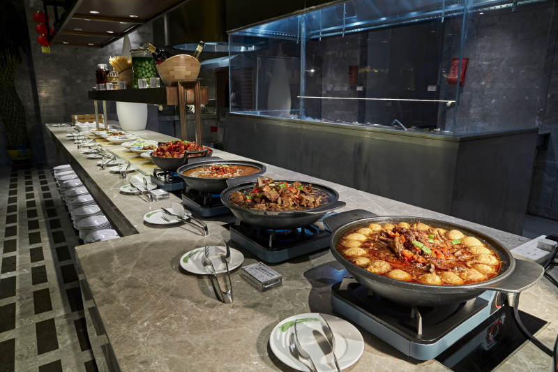 高档星级酒店自助餐的中餐菜品图片