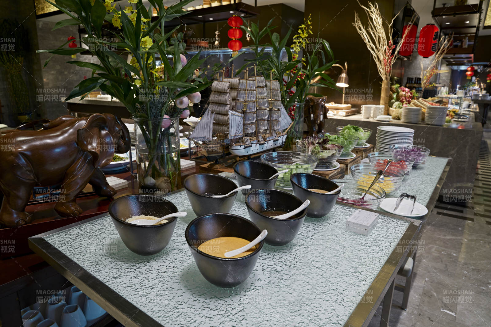 高档星级酒店自助餐环境图片