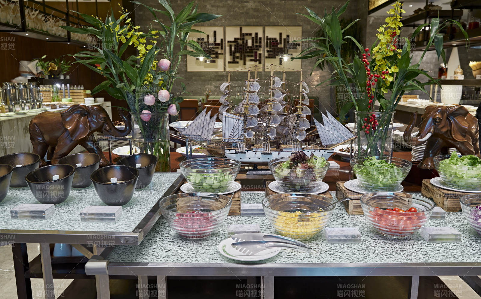 高档星级酒店自助餐环境图片