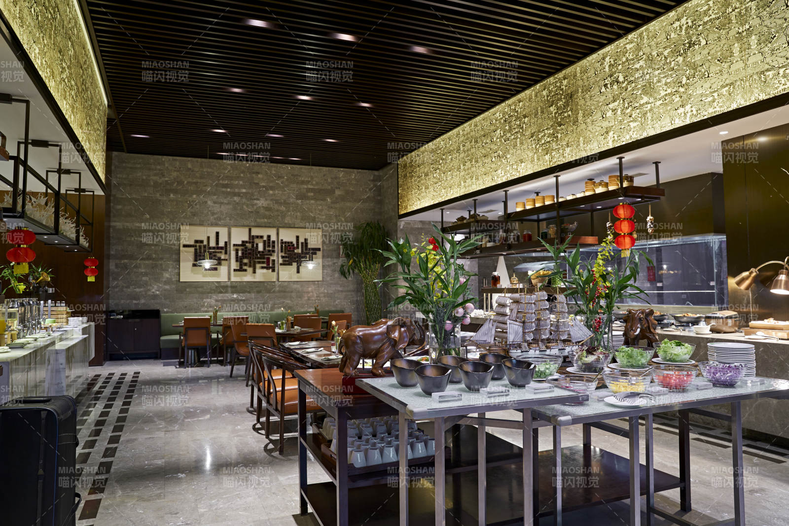 高档星级酒店自助餐环境图片