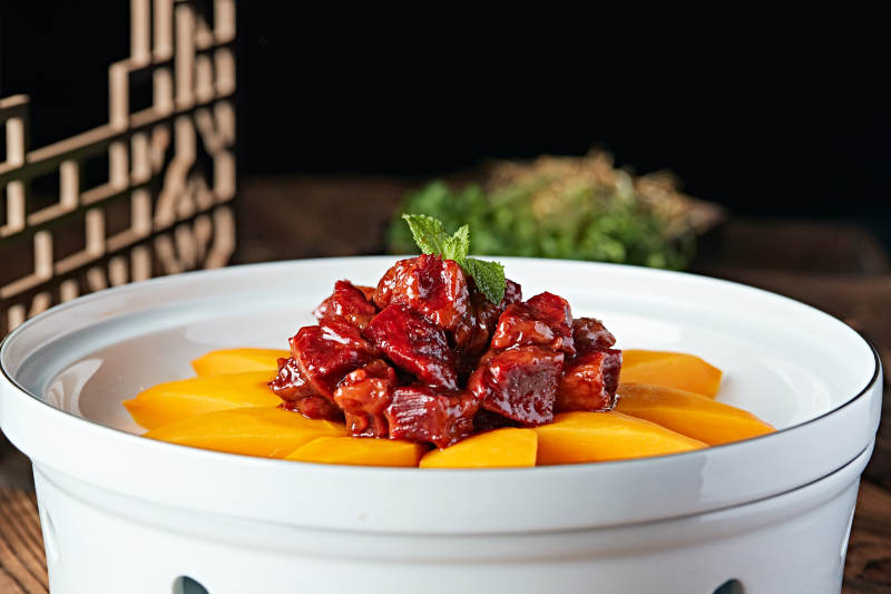 美味芒果红烧肉图片