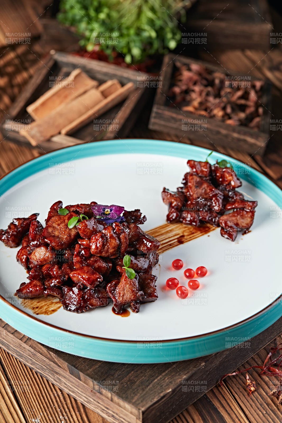 糖醋雪花肥牛粒图片