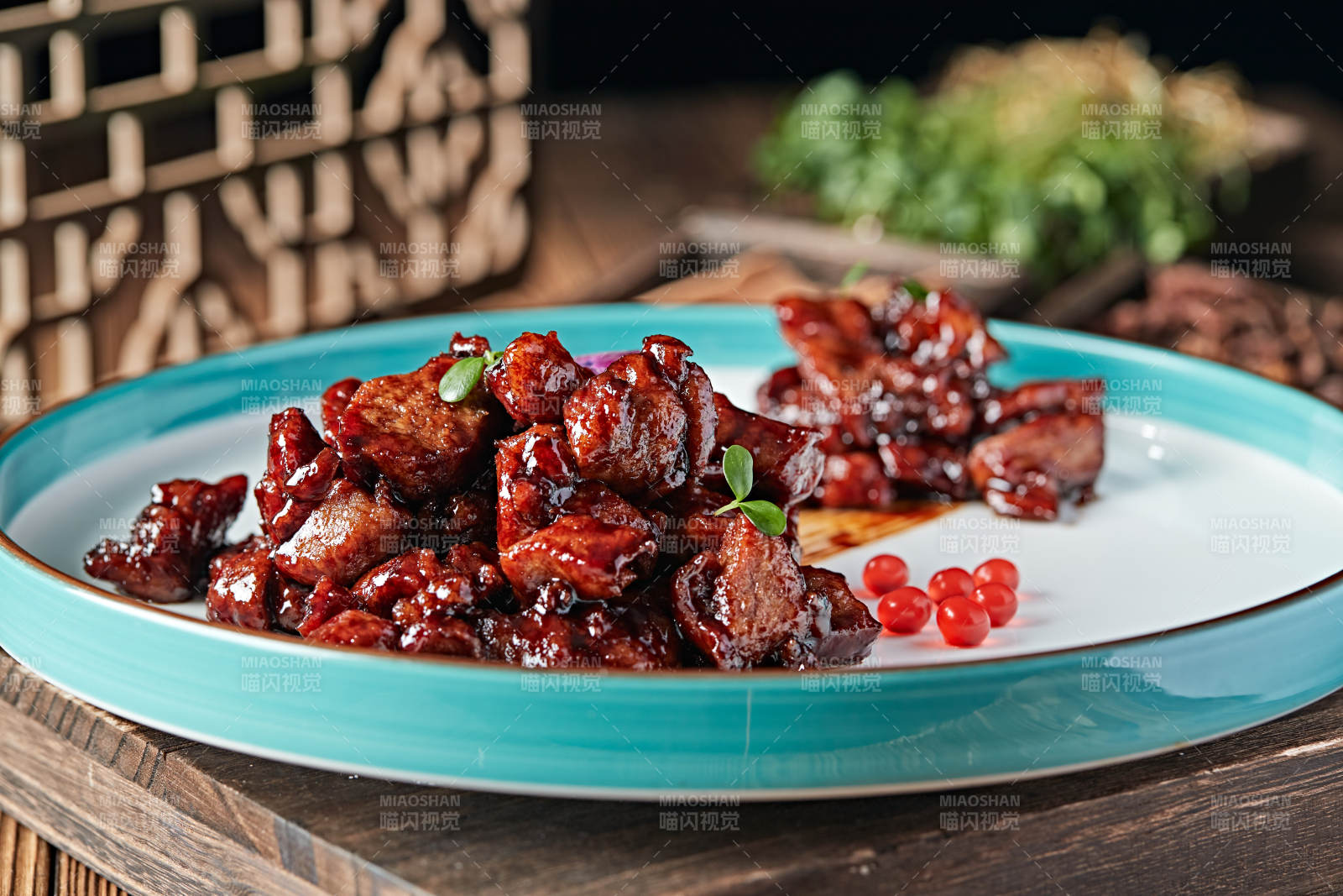 糖醋雪花肥牛粒图片