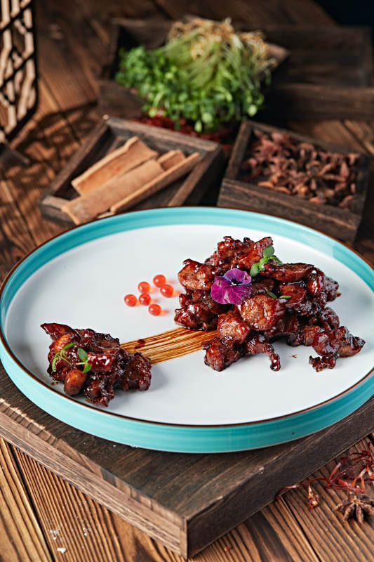 糖醋雪花肥牛粒图片