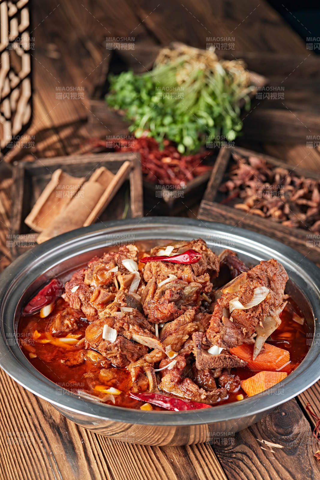 红焖香辣羊脊骨羊蝎子图片