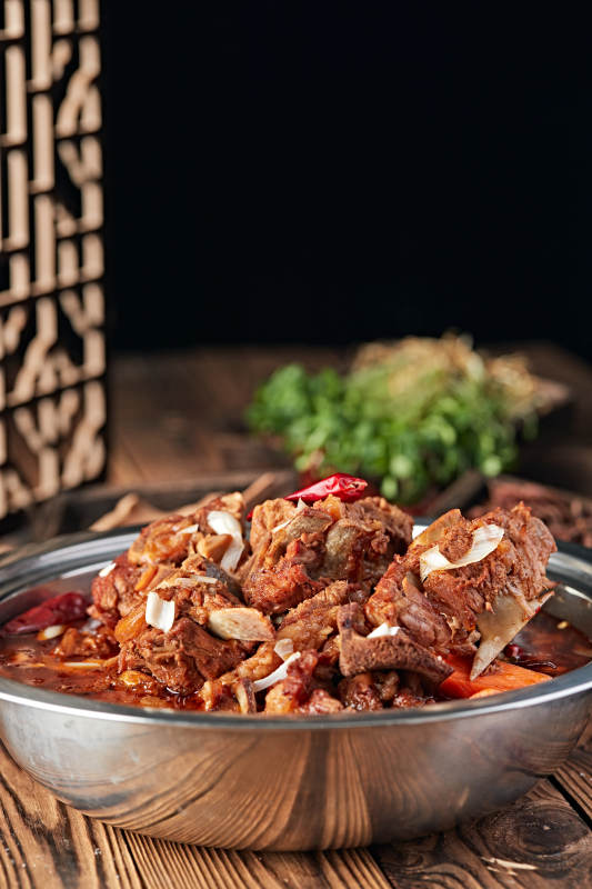 红焖香辣羊脊骨羊蝎子图片