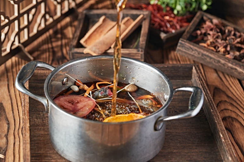 各种美味自助火锅汤底图片