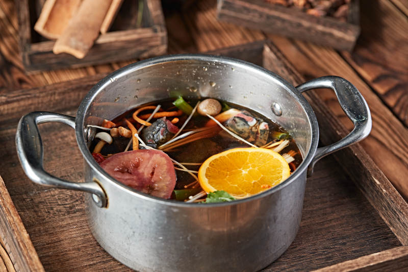 各种美味自助火锅汤底图片