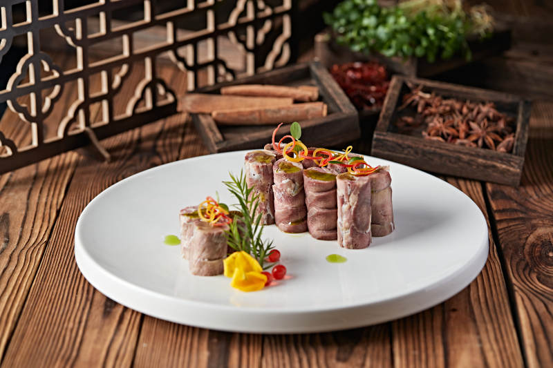 椒麻口条牛舌卷图片