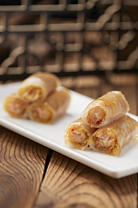 港式茶餐脆皮虾仁肠粉图片