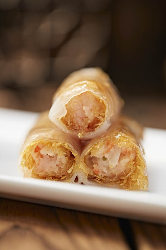 港式茶餐脆皮虾仁肠粉图片