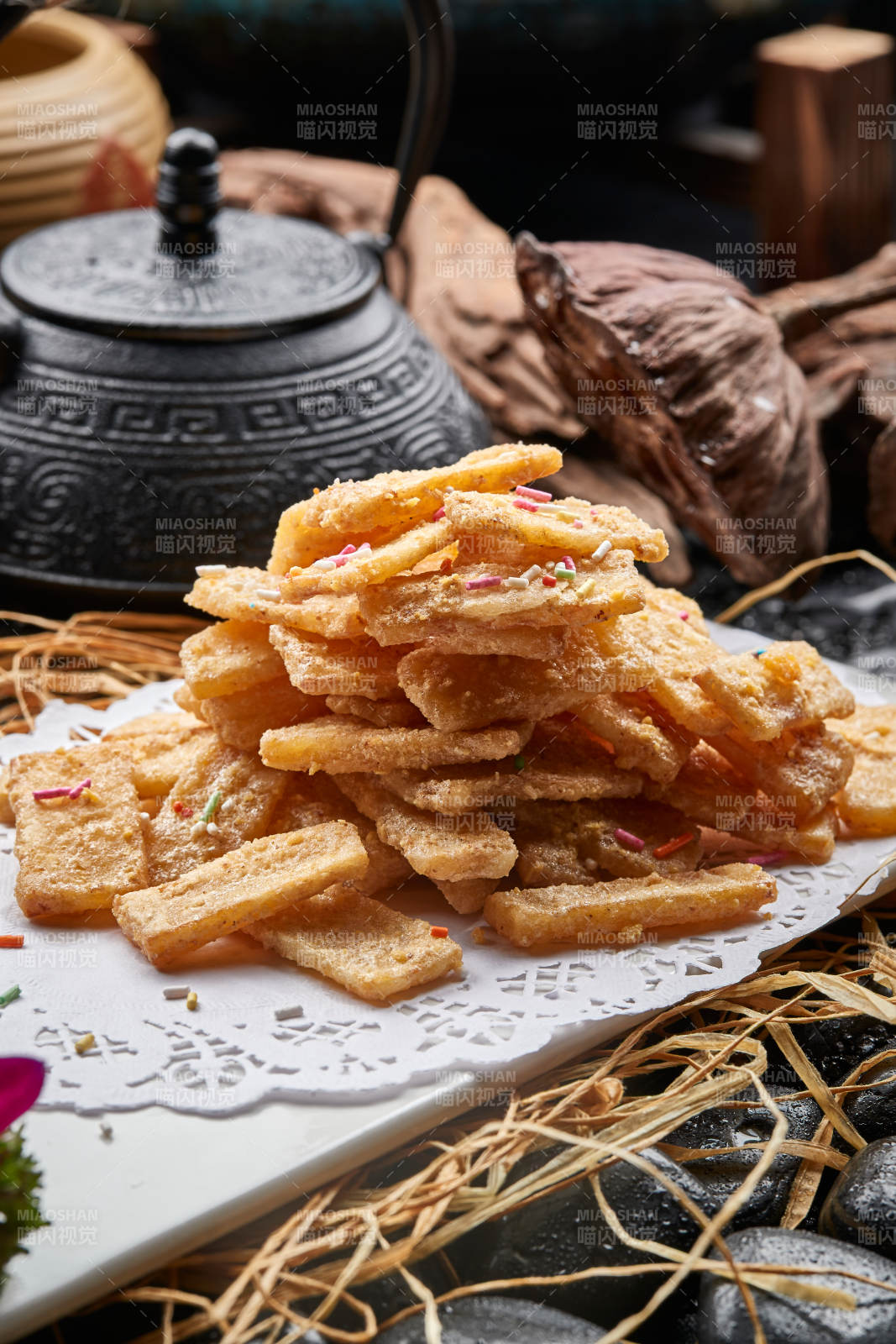 咸蛋黄焗杏鲍菇片图片