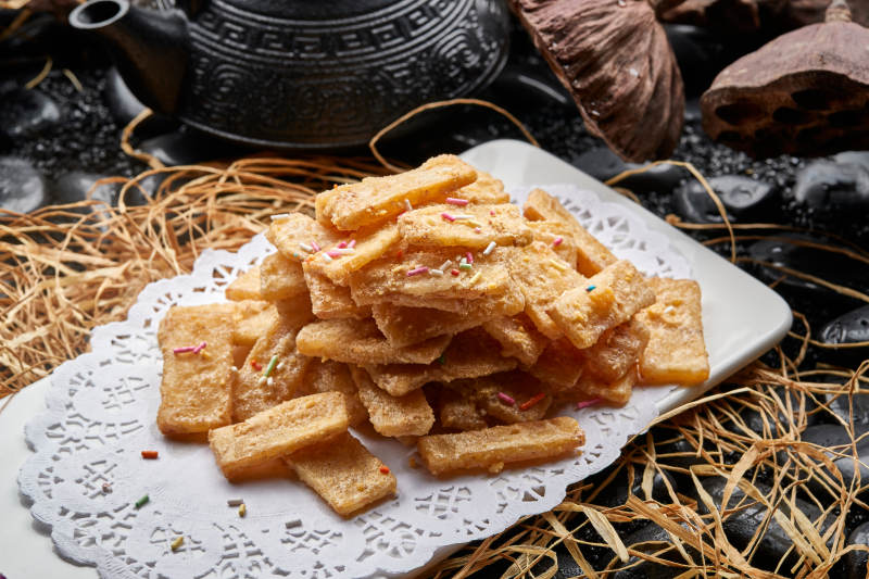 咸蛋黄焗杏鲍菇片图片