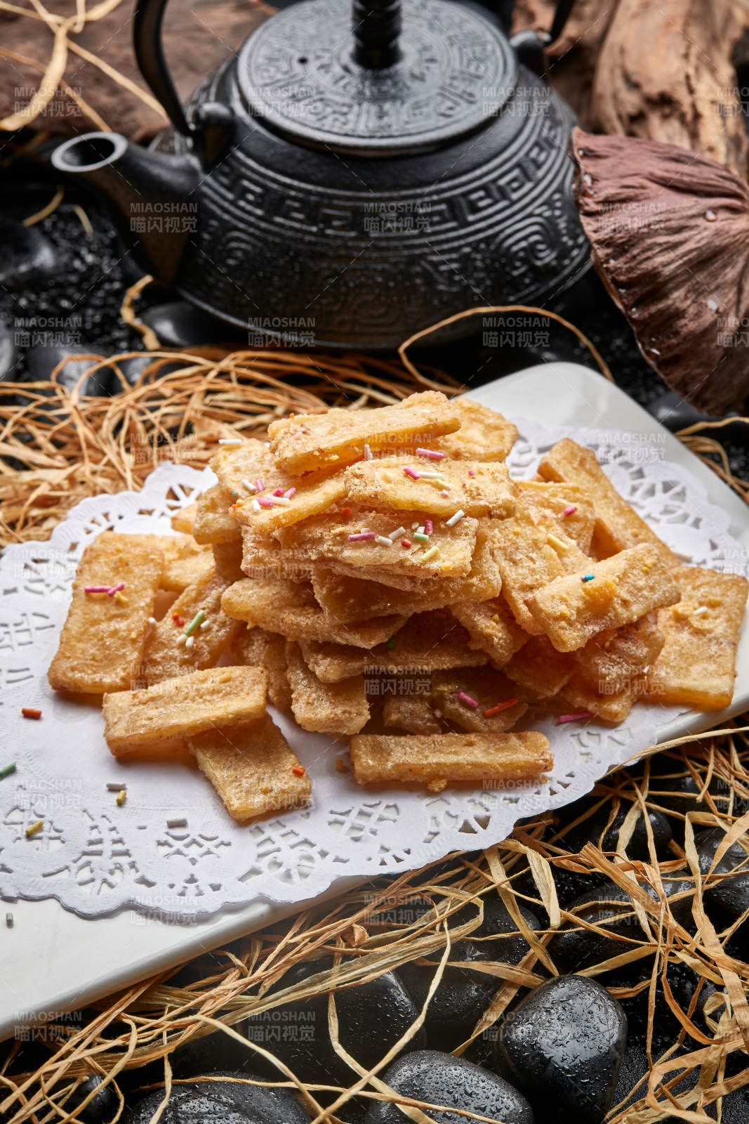 咸蛋黄焗杏鲍菇片图片