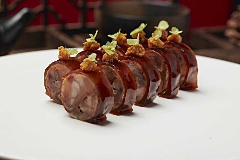 五香皮冻压肘花切片图片