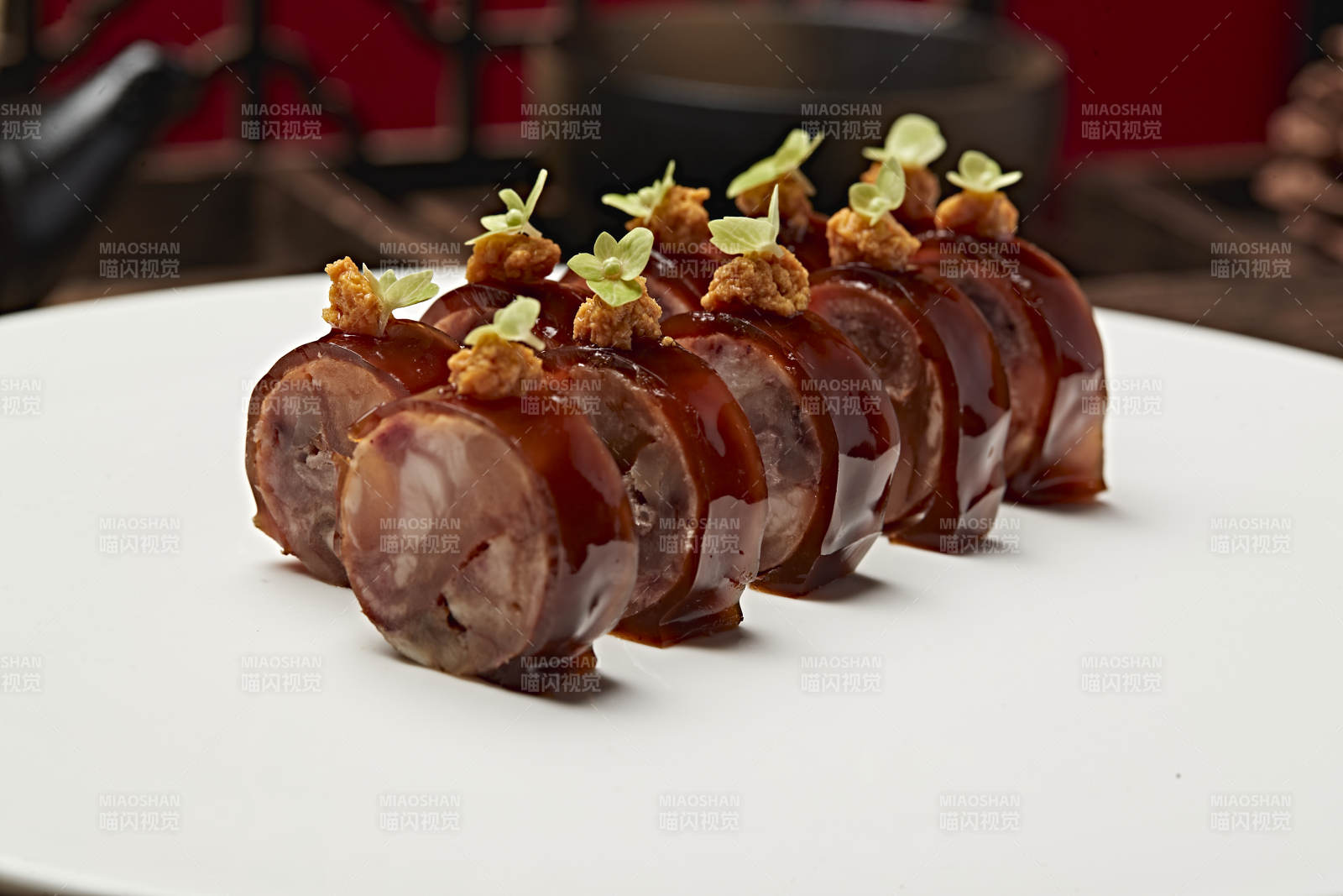 五香皮冻压肘花切片图片