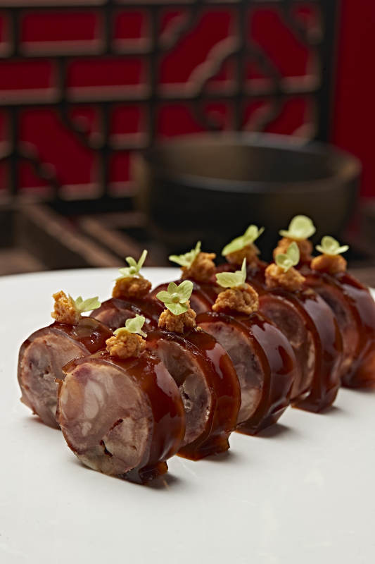 五香皮冻压肘花切片图片