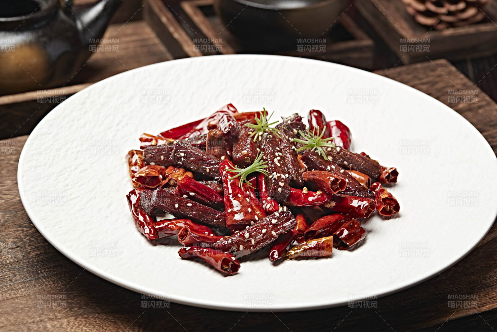 辣炒内蒙古风干牛肉干图片